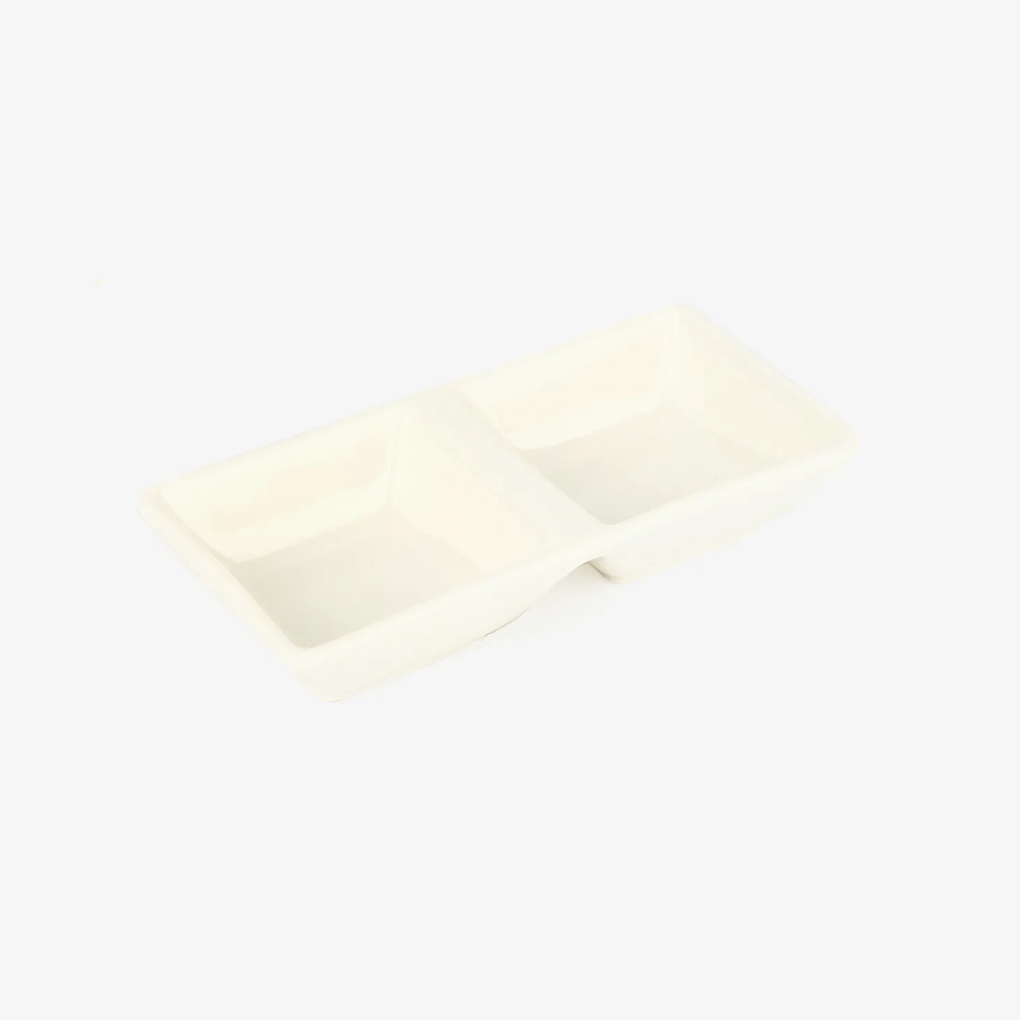 Plato de porcelana para aperitivos 15x7cm