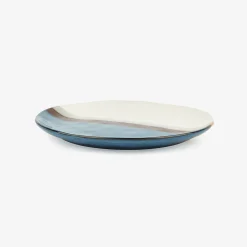 Plato de postre de cerámica azul Sotres Ø21cm