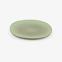 Plato de postre de gres verde Beget Ø20cm