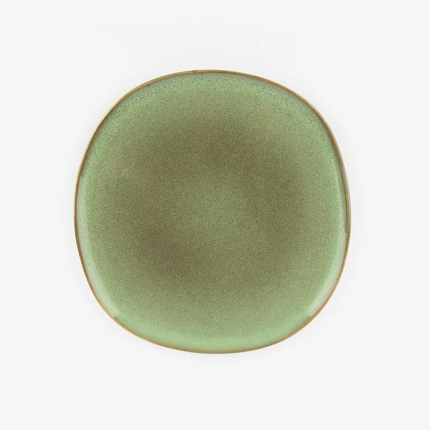 Plato de postre de gres verde Beget Ø20cm