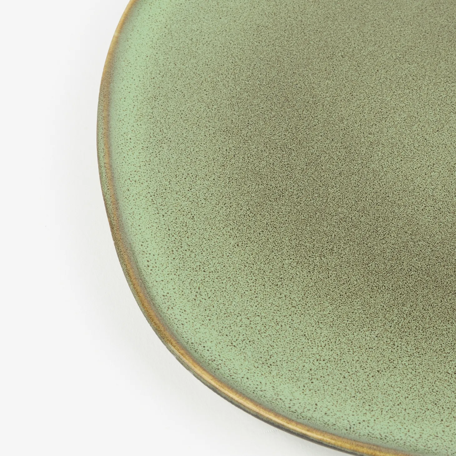 Plato de postre de gres verde Beget Ø20cm
