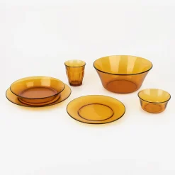 Plato de postre de vidrio opal Lys Ambar Duralex Picardie Ø19cm