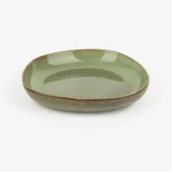 Plato hondo de gres verde Beget Ø21cm