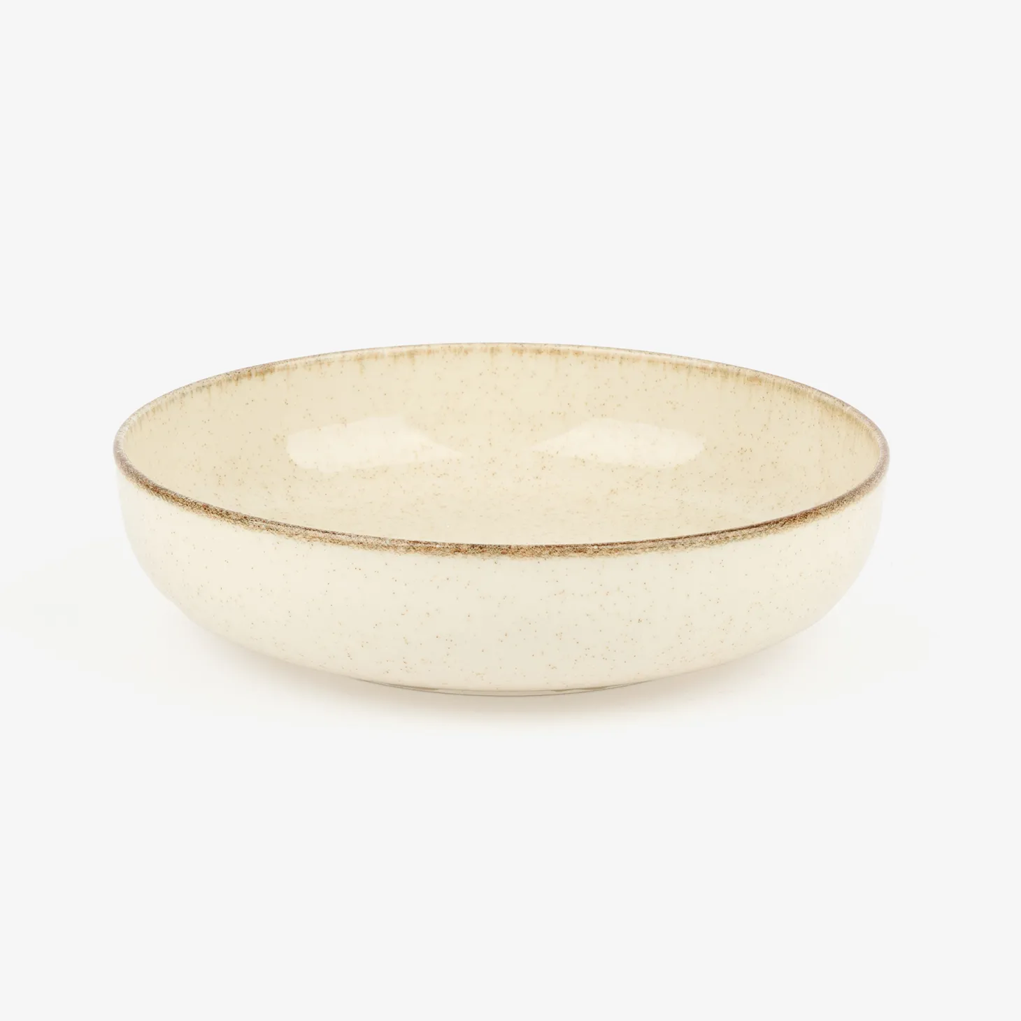 Plato hondo de porcelana marfil Olite Ø19cm