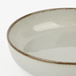 Plato hondo de porcelana gris Olite Ø19cm