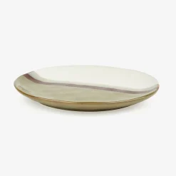 Plato llano de cerámica caqui Sotres Ø27cm