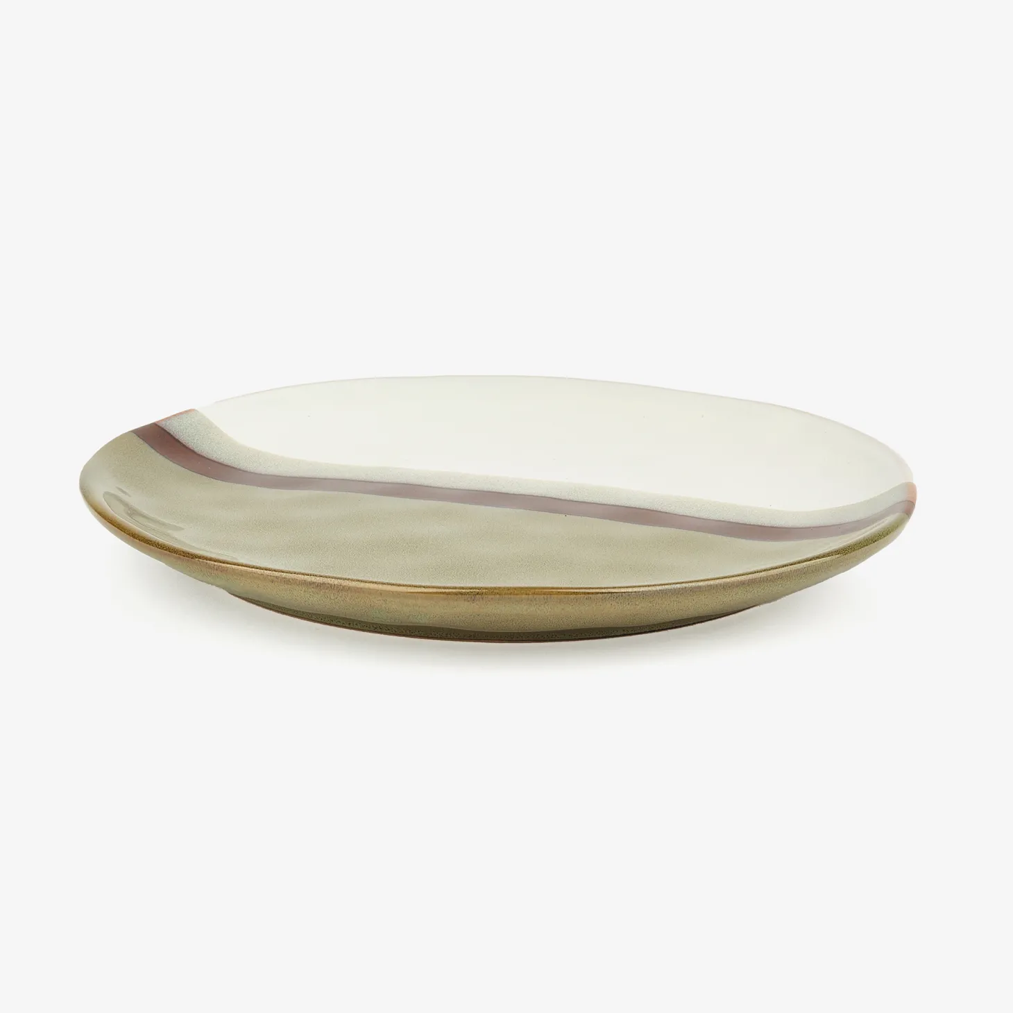 Plato llano de cerámica caqui Sotres Ø27cm