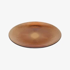 Plato llano de cristal ámbar Brule Ø28cm
