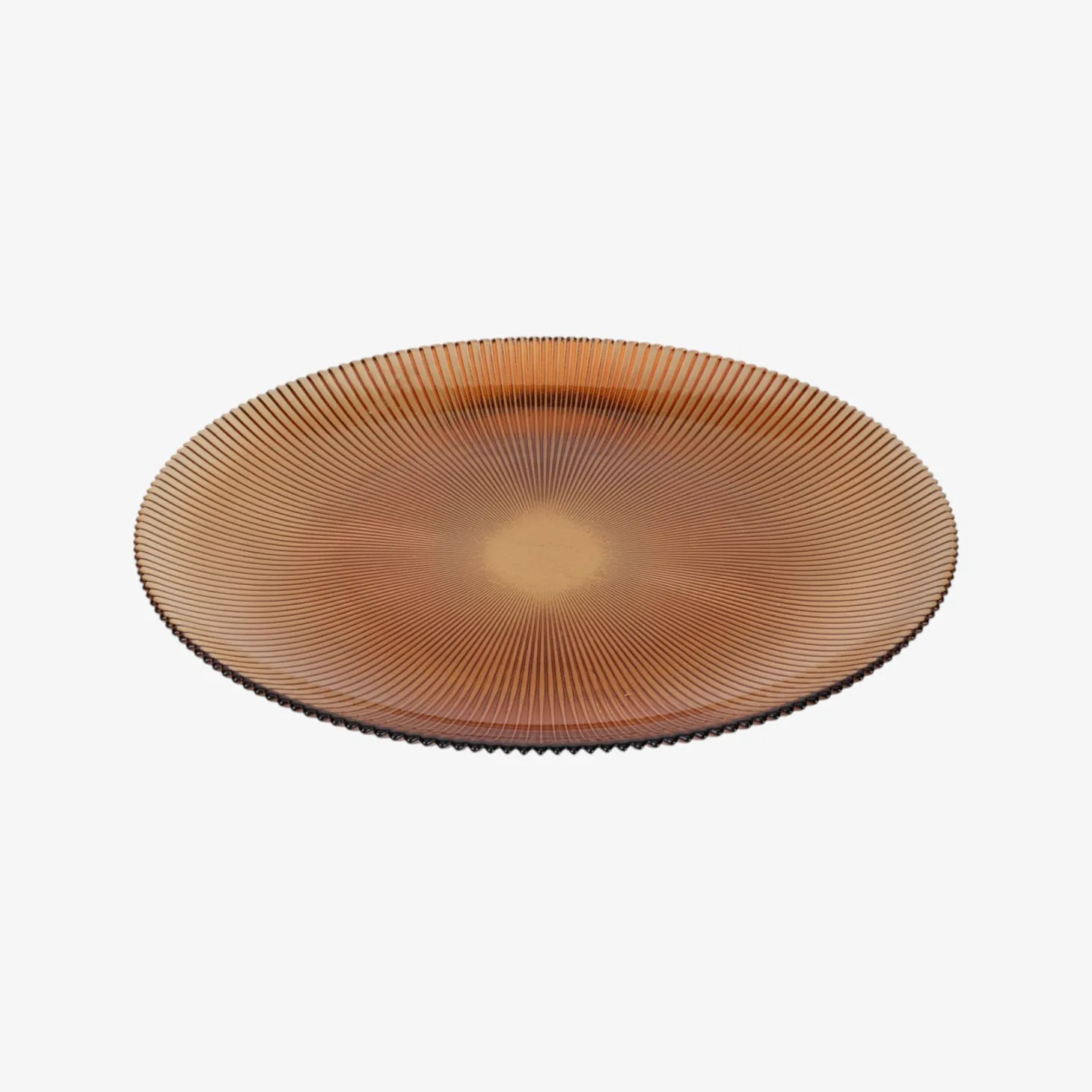 Plato llano de cristal ámbar Brule Ø28cm