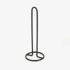 Portarollos de cocina de metal negro Ø13x33cm
