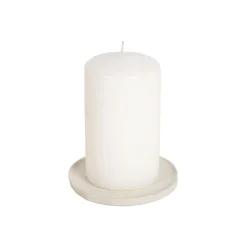 Portavelas de aluminio blanco Ø10cm