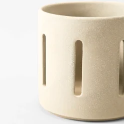 Portavelas de cerámica blanco 10cm