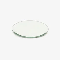 Portavelas de cristal con espejo Ø10cm