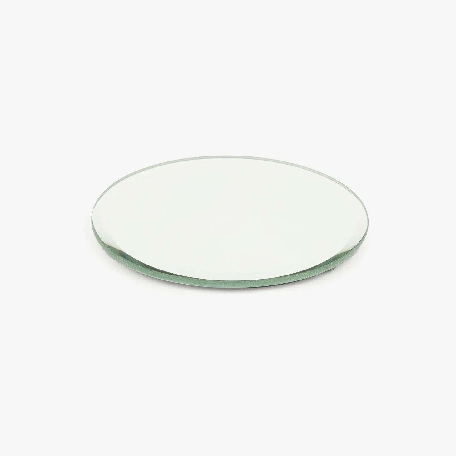 Portavelas de cristal con espejo Ø10cm