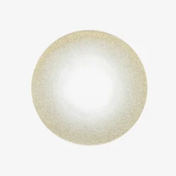 Portavelas de cristal dorado con purpurina Ø15cm