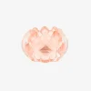 Portavelas de cristal rojo Flor Ø8x5,5cm