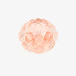 Portavelas de cristal rojo Flor Ø8x5,5cm