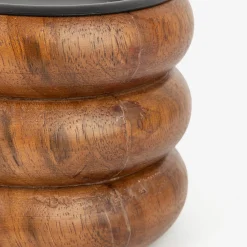 Portavelas de madera Belma 8cm
