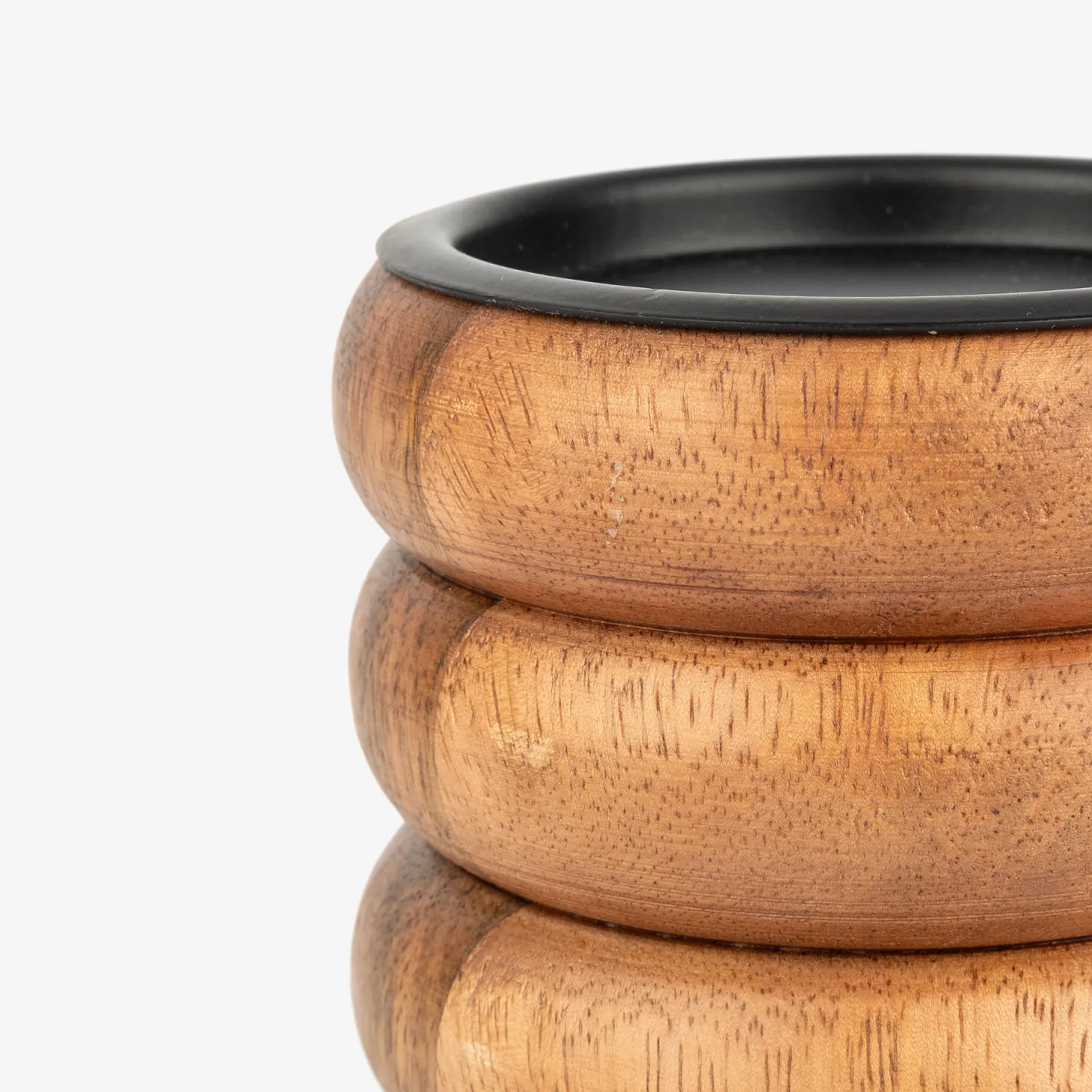 Portavelas de madera Belma 11cm