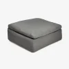 Puf de lino gris Aiden 95x95x45cm Clau&Chloe