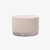 Puff redondo beige Garet Ø54x35cm