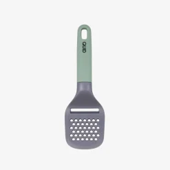 Rallador de queso de acero inoxidable y plástico verde y gris Nira 23cm