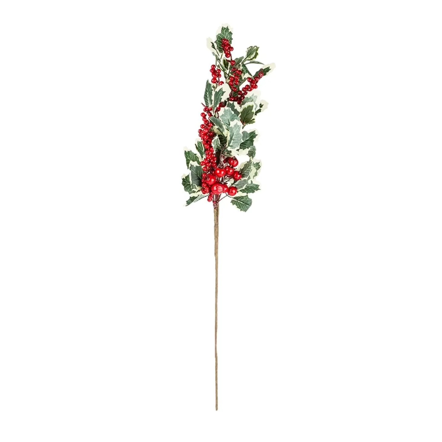 Rama de acebo con frutos rojos 81cm