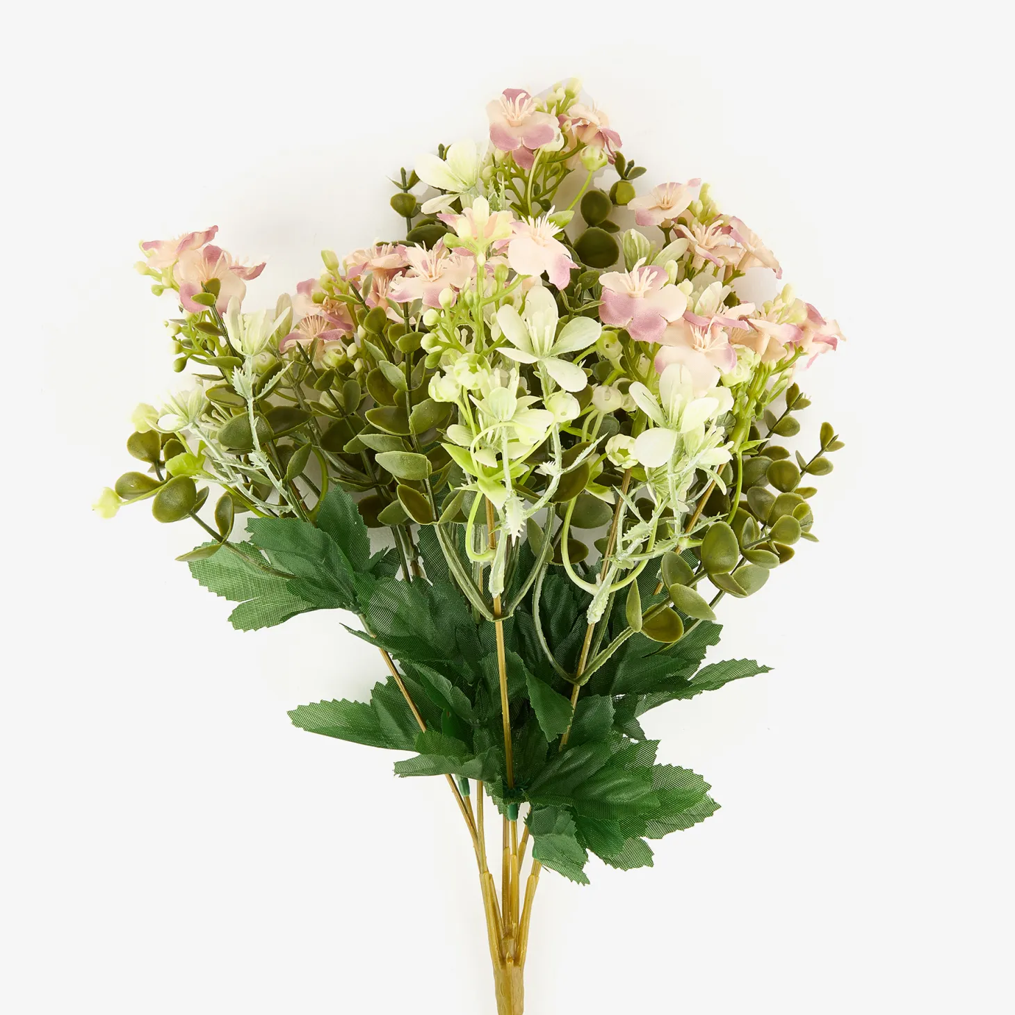 Ramo de flores pequeñas artificiales fucsia 40cm