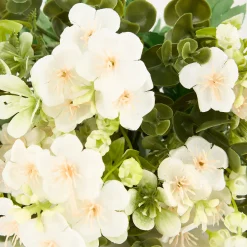 Ramo de flores pequeñas artificiales blanco 40cm