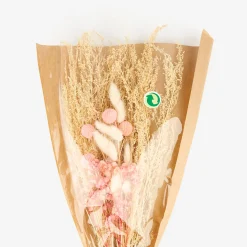 Ramo de flores secas rosa 75cm