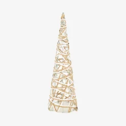 Árbol decorativo con luz LED gris 40cm