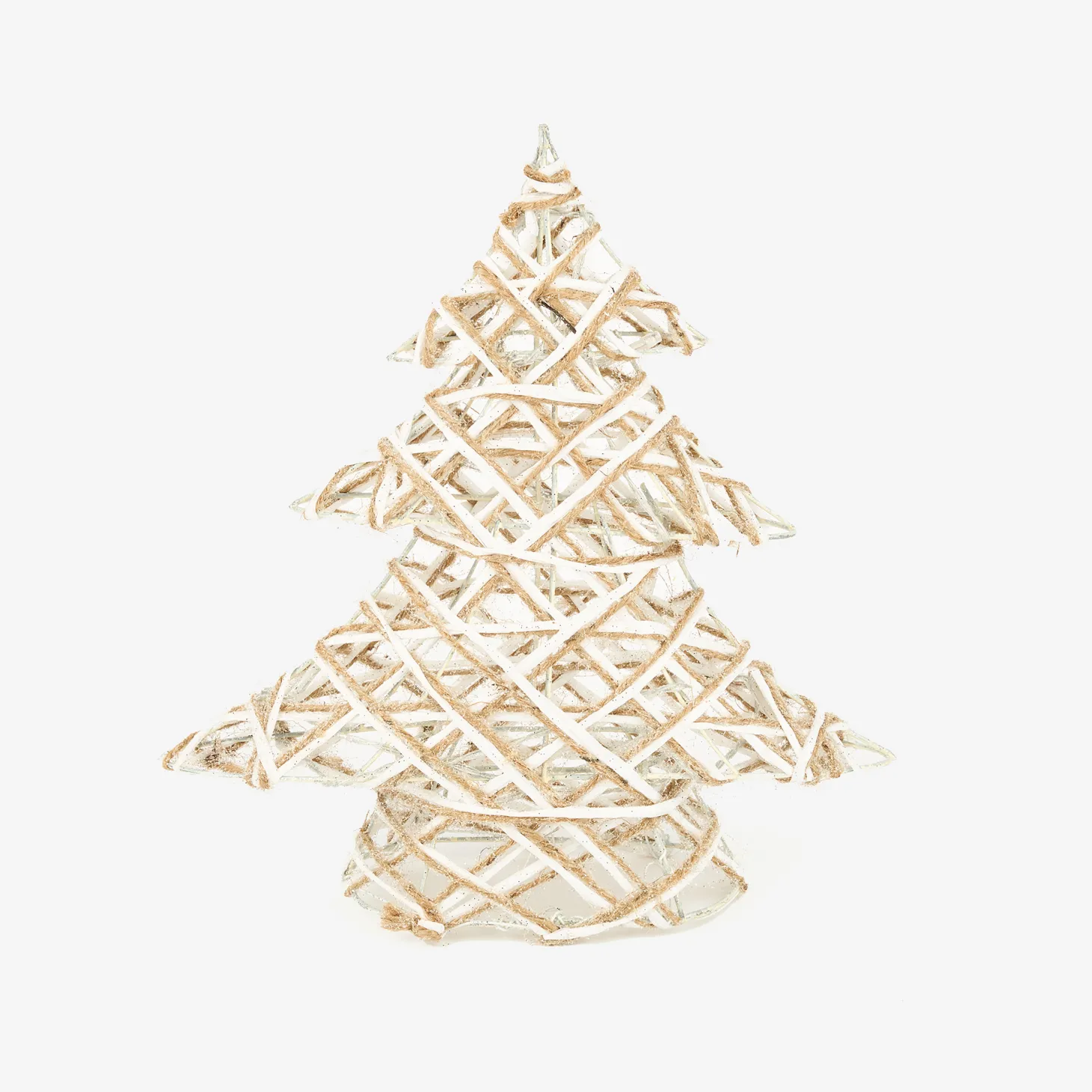 Árbol decorativo con luz LED gris 30cm