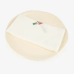 Servilleta blanca bordado Cascanueces 45x45cm