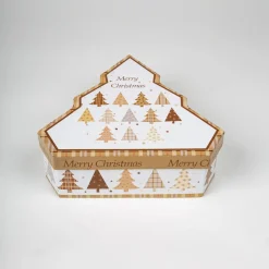 Set de 6 bolas decorativas doradas Árboles 7,5cm