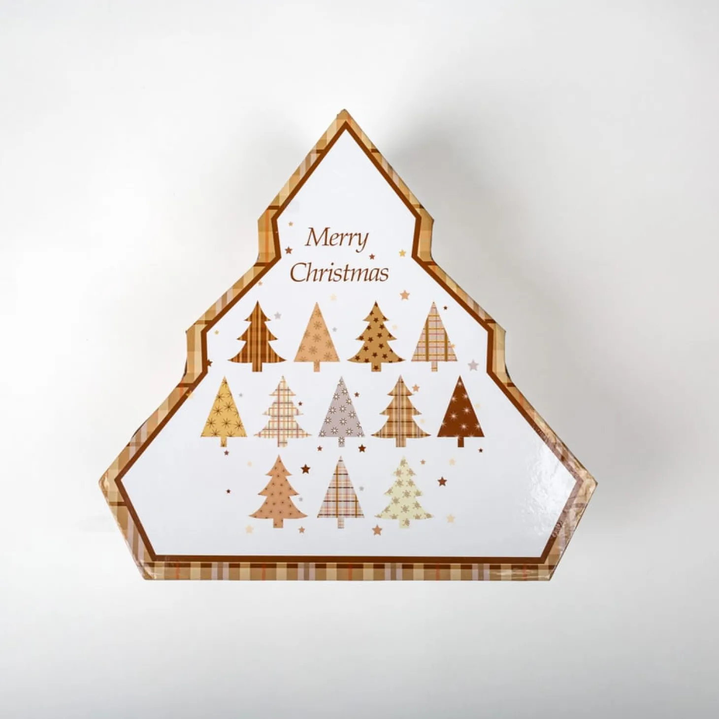 Set de 6 bolas decorativas doradas Árboles 7,5cm