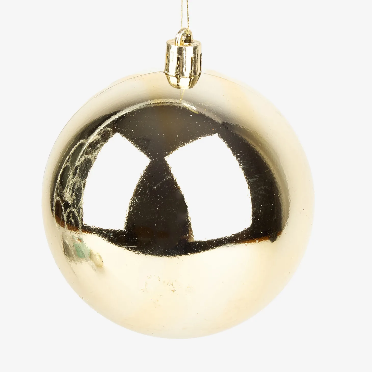 Set de 6 bolas decorativas doradas Ø8cm