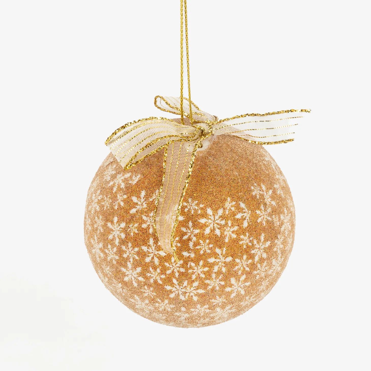 Set de 6 bolas decorativas doradas Ø7,5cm