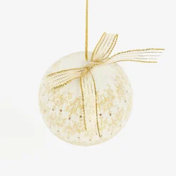 Set de 6 bolas decorativas doradas Ø7,5cm