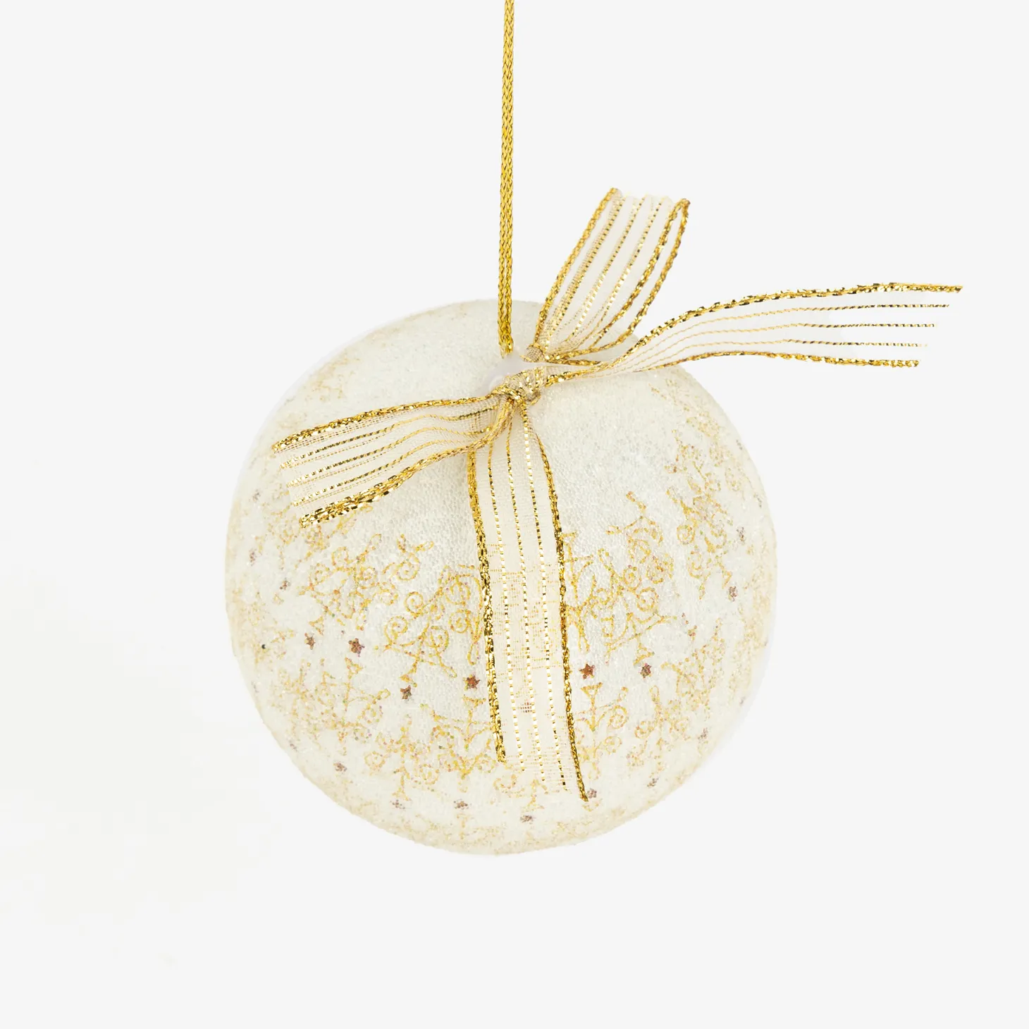 Set de 6 bolas decorativas doradas Ø7,5cm