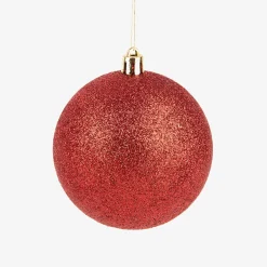 Set de 6 bolas decorativos rojas Ø8cm