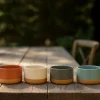Set de 4 boles de gres de colores Ø9x5cm