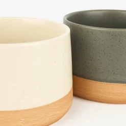 Set de 4 boles de gres de colores Ø9x5cm