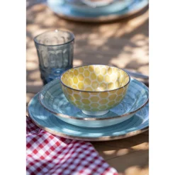 Set de 4 boles de porcelana en varios colores Okinawa Ø13cm