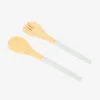 Set de 2 cubiertos para ensalada de bambú gris 30cm