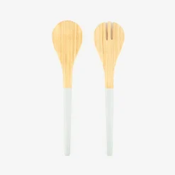 Set de 2 cubiertos para ensalada de bambú gris 30cm