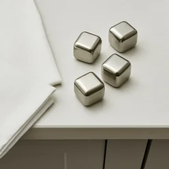 Set de 4 cubitos de acero inoxidable