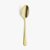 Set de 12 cucharas de postre de acero inoxidable dorado 19cm Zafra