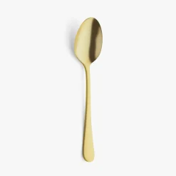 Set de 12 cucharas de postre de acero inoxidable dorado 19cm Zafra