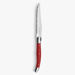 Set de 6 cuchillos chuleteros rojos 23cm Elix