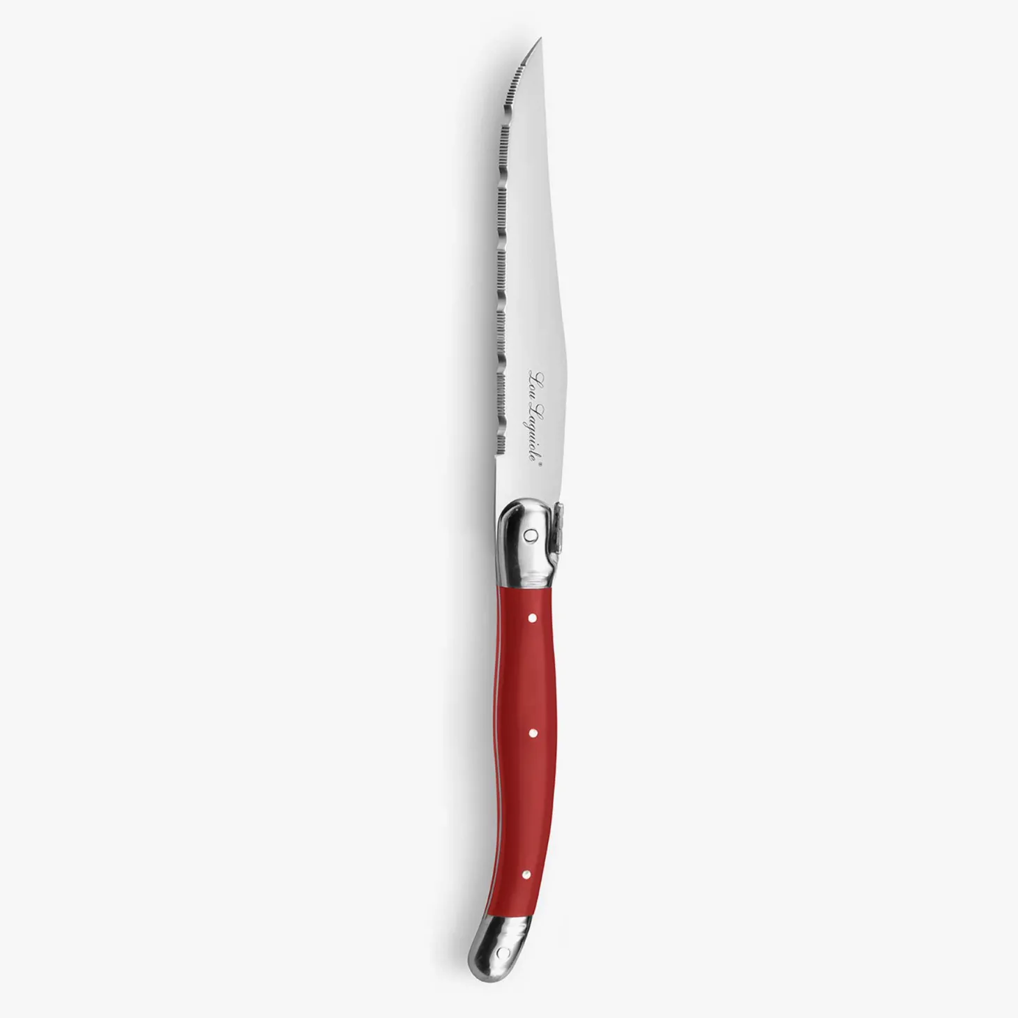 Set de 6 cuchillos chuleteros rojos 23cm Elix